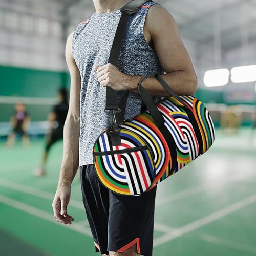 Sac de gym rayures colorées compact 45cm résolvant le manque de place - 7
