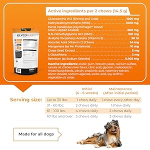 VetriScience-Glycoflex-3-Clinically-Proven-Hip-and-Joint-Supplement-for-Dogs-Maximum-Strength-Dog-Supplement-with-Glucosamine-MSM-Green-Lipped-Mussel-DMG-120-Chews-Chicken-Flavor - Cucciolini Doodles VetriScience-Glycoflex-3-Clinically-Proven-Hip-and-Joint-Supplement-for-Dogs-Maximum-Strength-Dog-Supplement-with-Glucosamine-MSM-Green-Lipped-Mussel-DMG-120-Chews-Chicken-Flavor