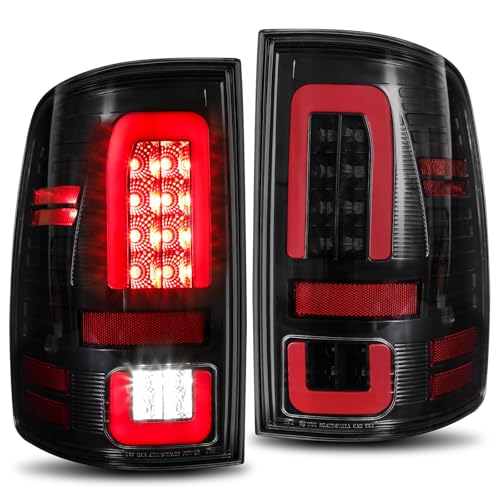 MAYELLO Black Full LED Tail Lights Brake Rear Lamps Clear Lens Blackout Style Upgrade for 2009-2018 Dodge Ram 1500 2500 3500 2019-2024 Ram 1500 Classic fit Factory Halogen Trims Only