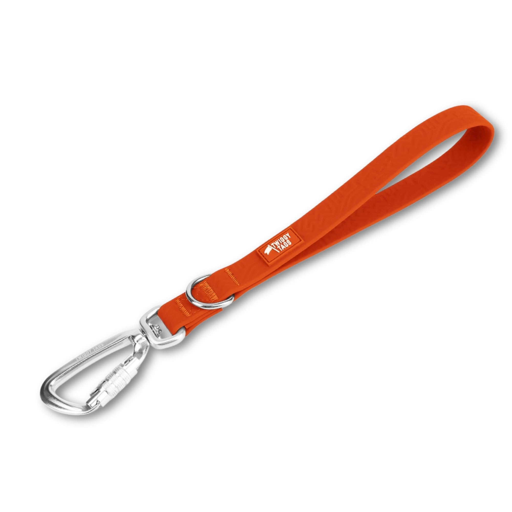 Twiggy Tags Tidal Dog Grab Handle | 100% Waterproof Dog Lead Grab Handle Easy Clean | Locking Carabiner, Durable | Suitable For All Dog Breeds | Wipe-Clean, Stink-Proof | 1ft (Rust Orange) โ image 1