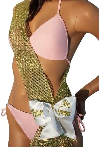 Bachelorette sash, Bride To Be sash and personalized bow