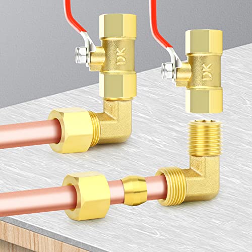 Gasher JQ-634 10Pcs Brass 90 Degree Elbow Compression Tube Pipe Fitting Connector thumb #6