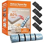 Mattress Vacuum Bag for Moving, Mattress Compression Vacuum Storage Bags Double Zip Seal (Double/King Size)