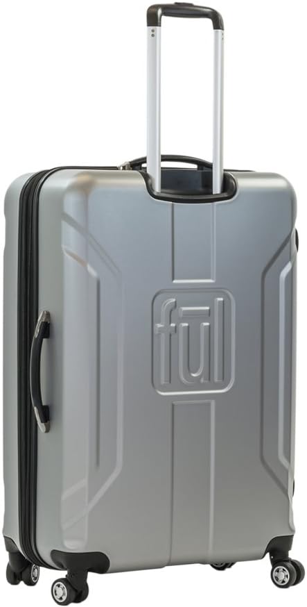 Concept One Payload 25in Spinner Rolling Luggage Suitcase, Upright Hard Case, Silver, 25 Inch