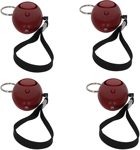 Bettomshin - Paquete de 4 alarmas personales de sonido seguro, llavero de alarma de seguridad personal de 130 dB con luces LED, alarma de seguridad