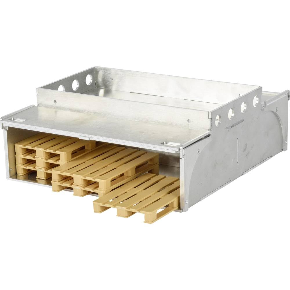 Carson 500907379 1:14 Aluminium Pallet Box with 6 Pallets Brown
