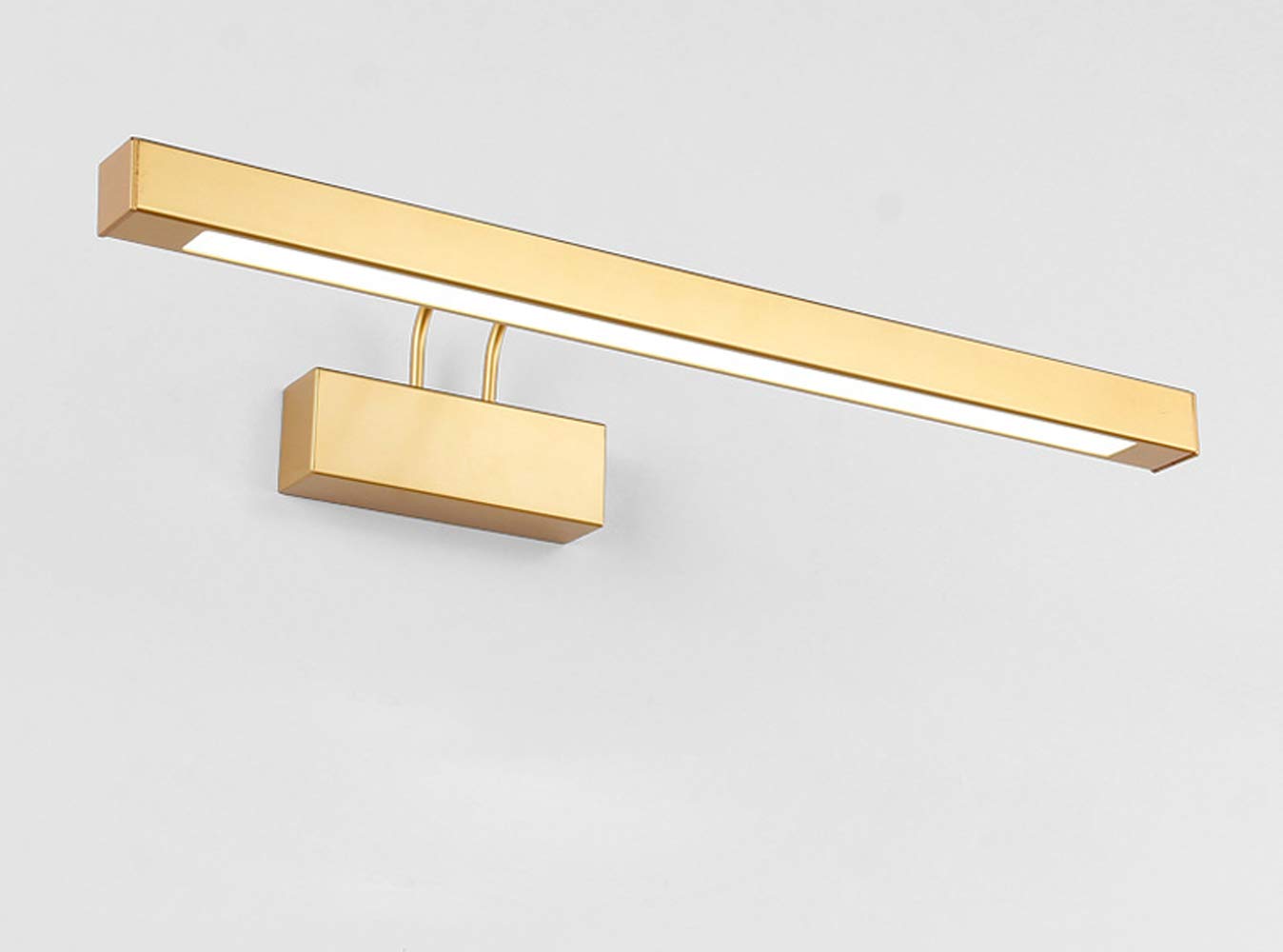 Gold LED Bath Mirror Lampe Wall Light Bathroom Lighting Metal and Acrylic Make-up Cabinet Decoration Interior Dressing Table Painting Corridor Hotel Waterproof IP44 White Light,72.5CM