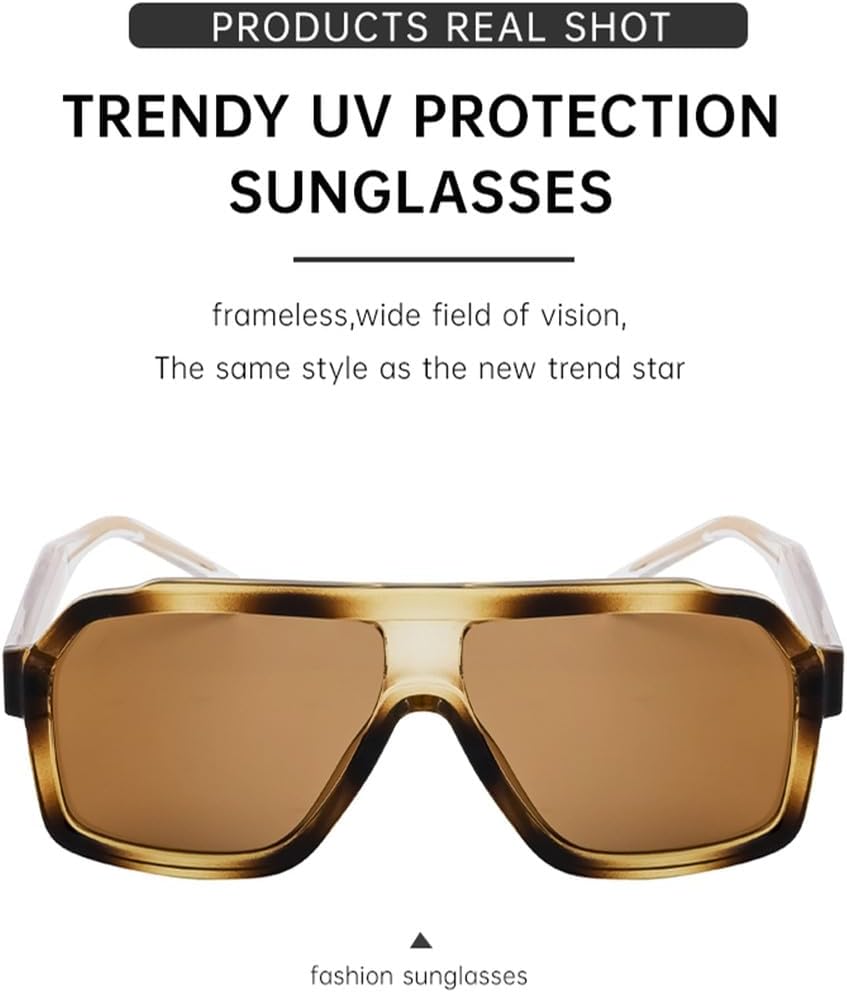 LVTFCO Oversized Sunglasses Men Women Luxury Trendy Big Frame Vintage Shades Fashion Outdoor Driving Eyewear UV400