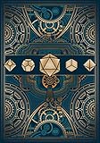 RPG Journal: Mixed paper: Ruled, graph, hex: For role playing gamers: Notes, tracking, mapping, terrain plans: Navy and yellow steampunk mech cover
