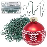 Wilhelm Sell® 150x Ganci Doppi per Decorazioni per Alberi di Natale - Ganci rapidi riutilizzabili per Decorazioni per Alberi di Natale - Ganci in Metallo per Palline di Natale