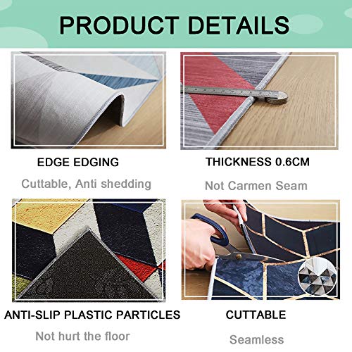 Tapis de zone abstraite pour salon et chambre moderne format 0.9 x 2M