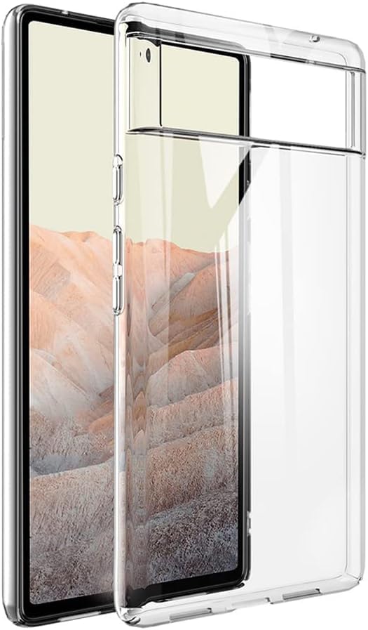 MARGOUN For Google Pixel 6 Case Clear Slim Phone Case Cover Anti-Scratch,Drop Protection Reinforced TPU Hard PC Back Shockproof Protective Case with Camera Protection Designed (Google Pixel 6)