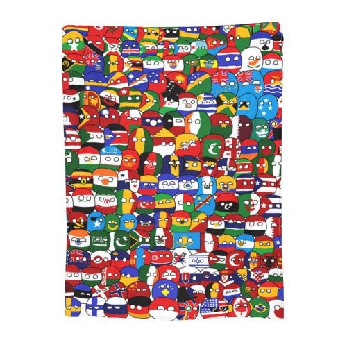 Ball-Flanell-Bettdecke, Überwurf, leichte Decke für Schlafzimmer, Wohnzimmer, Sofa, 127 x 101,6 cm, für Männer, Frauen, Kinder, Geschenke Cover