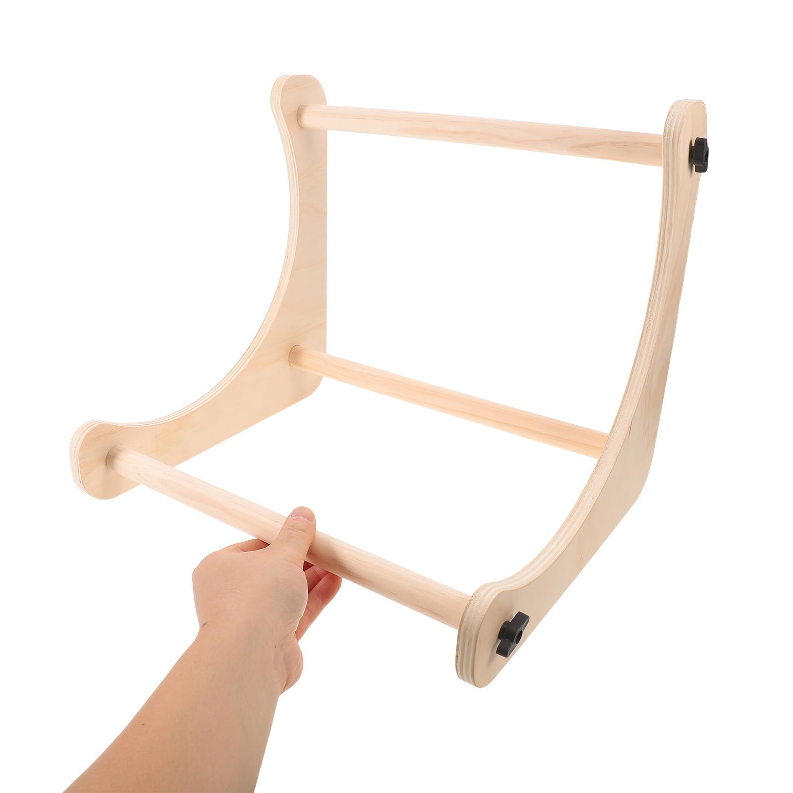 SHINEOFI Soporte de Bordado de Madera de Haya Ligero con 2 Varillas Ajustables para Proyectos de Punto de Cruz y Viajes, Multiusos y Portátil