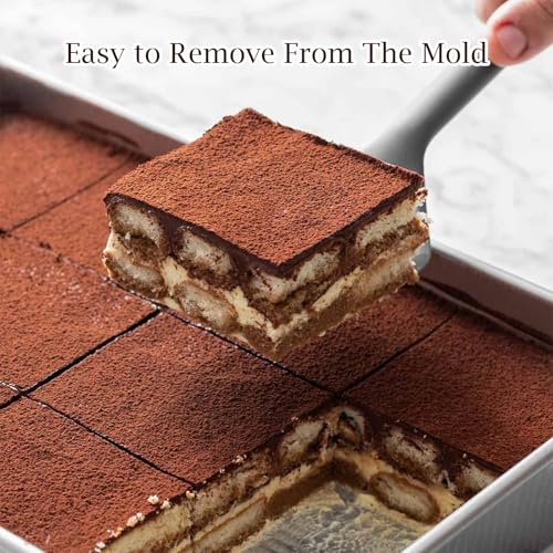 2lb Loaf Tin, 2Pcs Banana Bread Pan Non Stick Rectangular Cake Mould Stainless Steel Tin Bread Loaf Pan for Baking Cake Lasagna Oven Dishwasher Safe (22x14.5x6cm) - Image 5