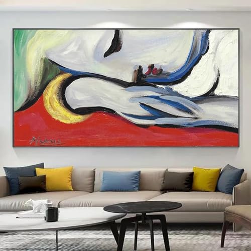 Peinture abstraite de Picasso par KEBIA en toile XXL 80x160cm pour salon
