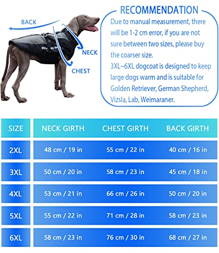 Hundemantel Wendbare, wasserdichte, mit abnehmbarem Geschirr-Design und gefaltetem Pelzkragen Kein Ziehen, kein Ersticken, kuschelige Kleidung bei kaltem Wetter für und große Hunde (6XL)