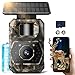 MAXDONE Wildkamera mit Handyübertragung App - Wildtierkamera 4K 64MP WLAN Solar Wildkamera mit 6000mAh Akku & Bewegungsmelder Nachtsicht, Inklusive 32GB SD Karte, 0,1s Auslösezeit, IP66 Wasserdicht