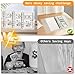 12-Month Envelopes Money Saving Challenge Binder, 3 Pcs Money Saving Binder Loose Leaf Savings Book 2.5K/5K/10K Savings Challenges Book and Cash Stash (2.5K+5K+10K)