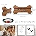 Skittypurr Dog Memorial Gift Set,Dog Bone Shape Ornament to Remember Dog,Walunt Hardwood,Rainbow Bridge Pet Memorial Bracelet,Sympathy Gifts for Women Men Who Lost Dogs