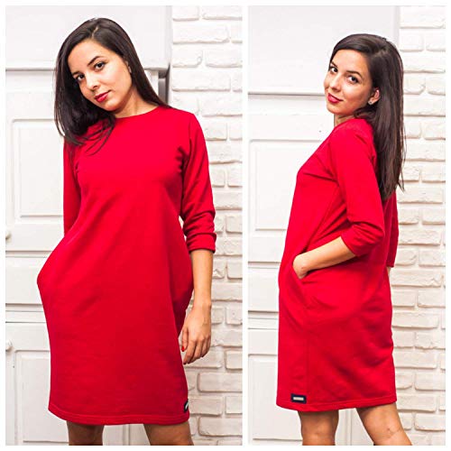 red dress with pockets