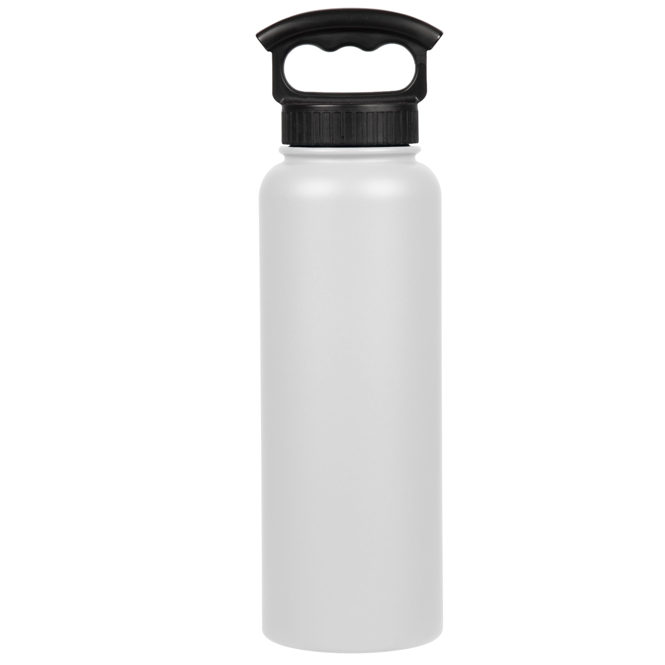 FIFTY/FIFTY Double Wall Vacuum Insulated Water Bottle, Stainless Steel, Wide Mouth with Three Finger Cap