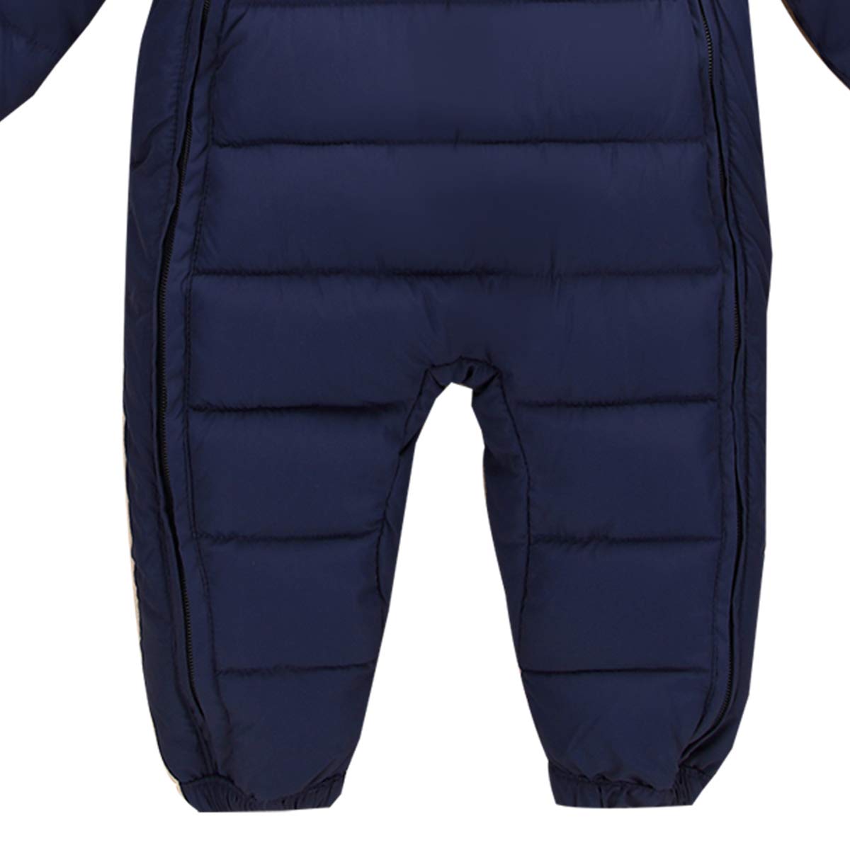 FEOYA Combi Pilote Bébé Garçon Hiver Snowsuit Combinaison de Neige Manteau à Capuche Vêtement 18-24 Mois Bleu Marine