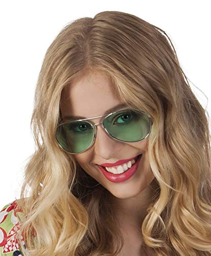 TH-MP Pilotenbrille 70er 80er Jahre Sonnenbrille Unisex Fliegerbrille Kostüm Zubehör Accessoire