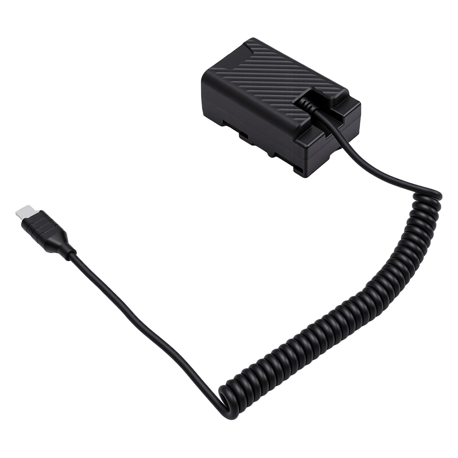 AMONIDA Cavo di Alimentazione a Spirale per Batteria Fittizia di Tipo C per Fotocamere Compatibili con BP-U30 Ricarica Rapida e Alimentazione 30-120 Cm