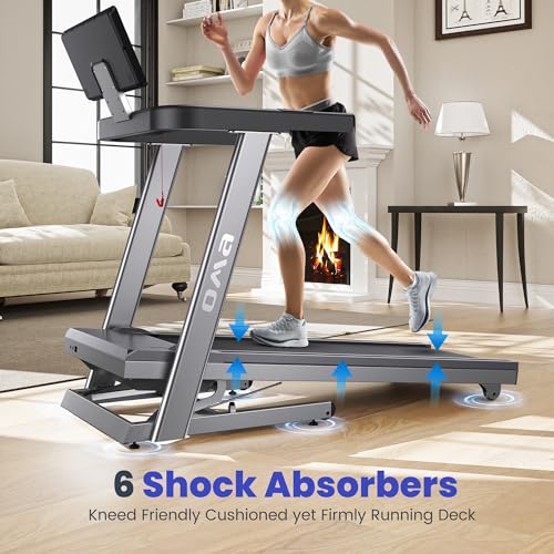 OMA Auto 15% Incline Treadmill for Home 400 lb Capacity, Heavy Duty Treadmill with 20 inch Wide Belt, Commercial Folding Treadmill, Professional Treadmill 350+ lb with 3.5 hp Motor