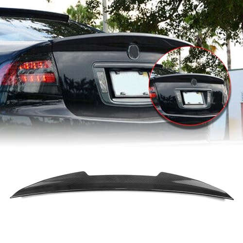 Car Rear Trunk Spoiler Lip Wing for Honda Acura TL 2004-2008 Gloss Black Carbon Fiber Look