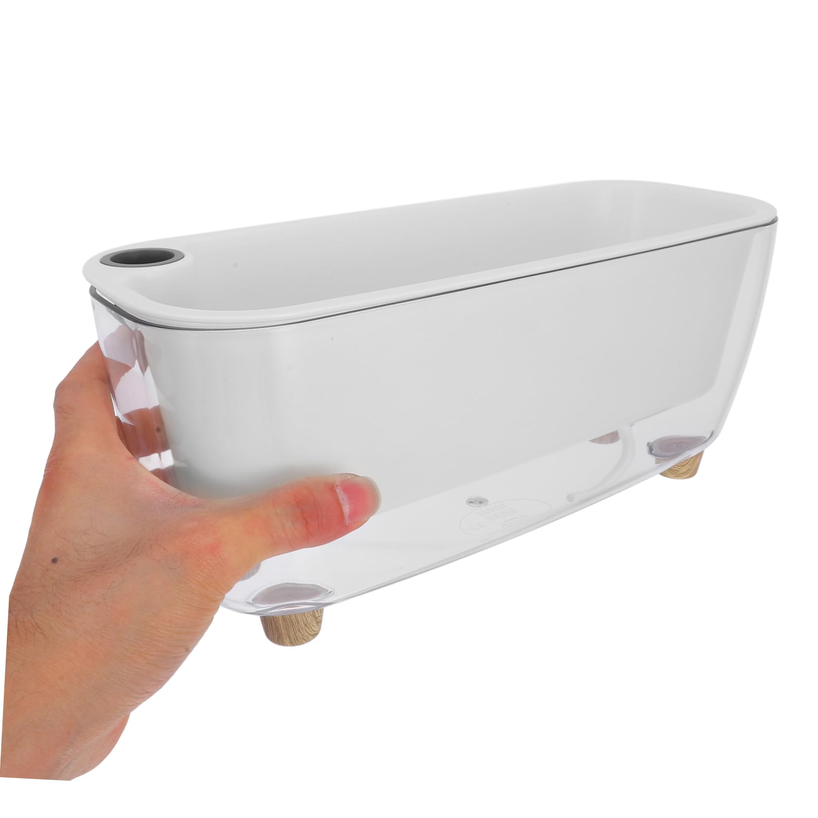 TOYANDONA Pot à Arrosage Automatique Blanc en PP pour Plantes et Fleurs D'intérieur, Design Auto-Irrigation pour Décoration Maison
