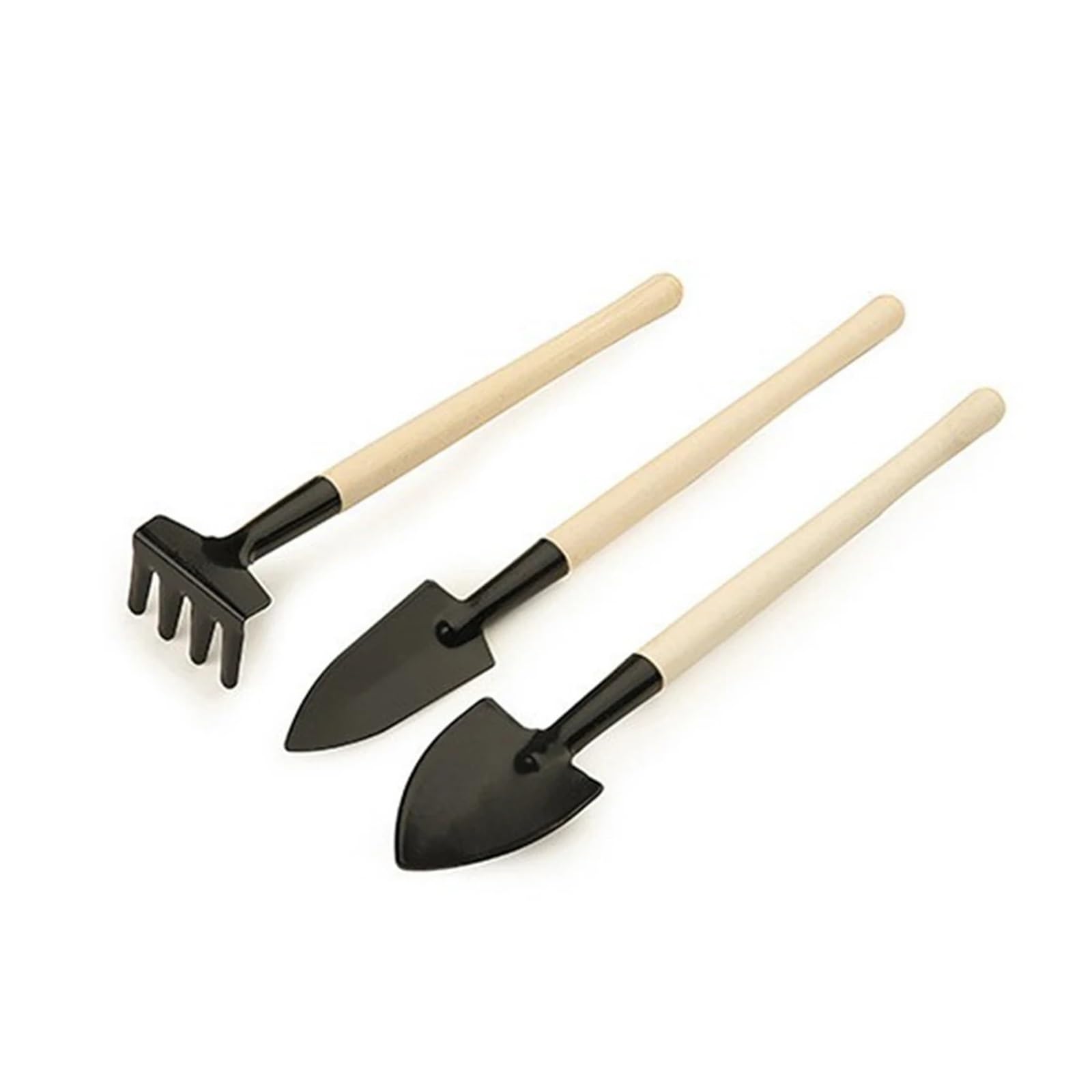 Schaufel, Rechen, Spaten, Mini-Gartengeräte-Set, Bonsai-Holzgriff, Handpflanzung