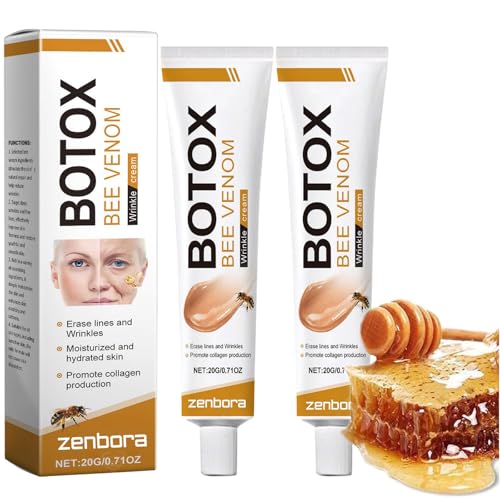 2 Pack Bo-tox Bee Venom Cream for Lifting & Firming Saggy Face/Neck/Eyes, Wrinkle & Fine Lines & Eye Bag Removal, Restoring Elasticity & Deeply Moisturizing, Natural Bee Venom Serum for All Skin Types
