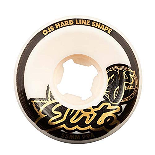 OJ Wheels 55mm Elite Hardline Wide 99A skateboardwielen white
