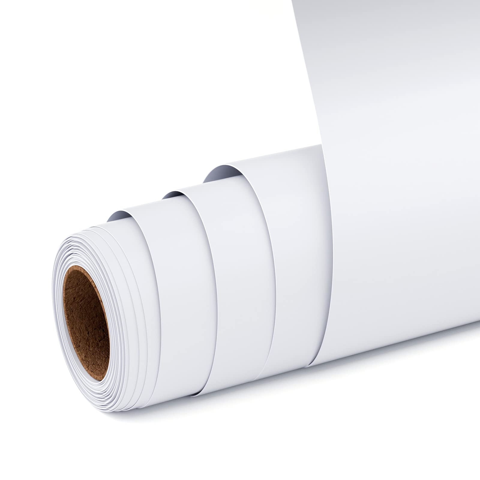 UIOK Vinile Adesivo 12" x 15ft Vinil Permanente Adesivo per Plotter da Taglio, Matte Bianco Vinile Rotolo Pellicola in Vinil Plotter per Regali Fai Da Te (Bianco)