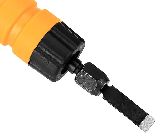 Miniatura 9 de YWBL-WH Herramienta eléctrica de cuchillo de grabado de cincel de madera para tallar en madera, 5 cuchillas, llave de repuesto suave y flexible,