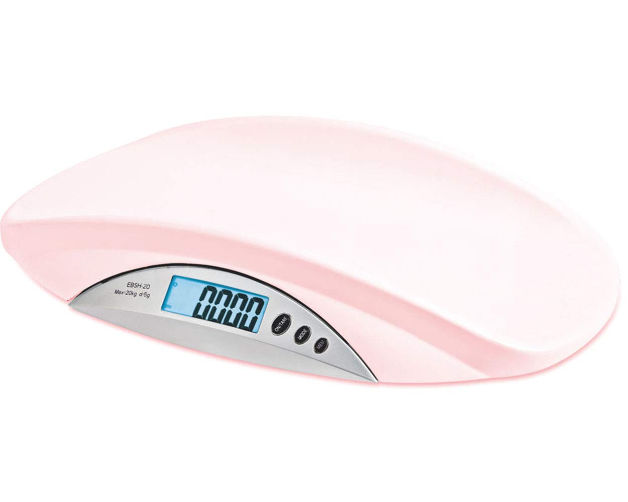 CGOLDENWALL Báscula digital para bebés pequeños, báscula de peso para mascotas, peso máximo de 20 kg, diseño cóncavo ergonómico, 4 celdas de carga altamente precisas, aprobada por la CE (rosa)