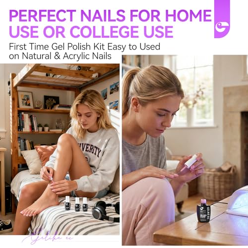 Kit iniciación esmaltes gel con 10 colores y base miniatura 2
