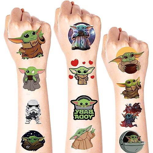 300 Pcs Baby Yoda Tattoo Stickers For Baby Yoda Party Favors ，Bab...