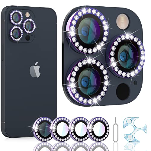 Freefa for iPhone 13 Pro 13 Pro Max Camera Lens Protector - 9H Case Friendly Tempered Glass Camera Cover Screen Protector Aluminum Alloy Ring Cover Phone Accessories