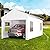 Heavy Duty 12'x20' Portable Carport Canopy Shelter with Roll-Up Doors & Vent Windows, Car Tent Garage Carports Galvanized Steel Frame Car Ports for Cars, Trucks, Boats, RV, Outdoor Storage,White
