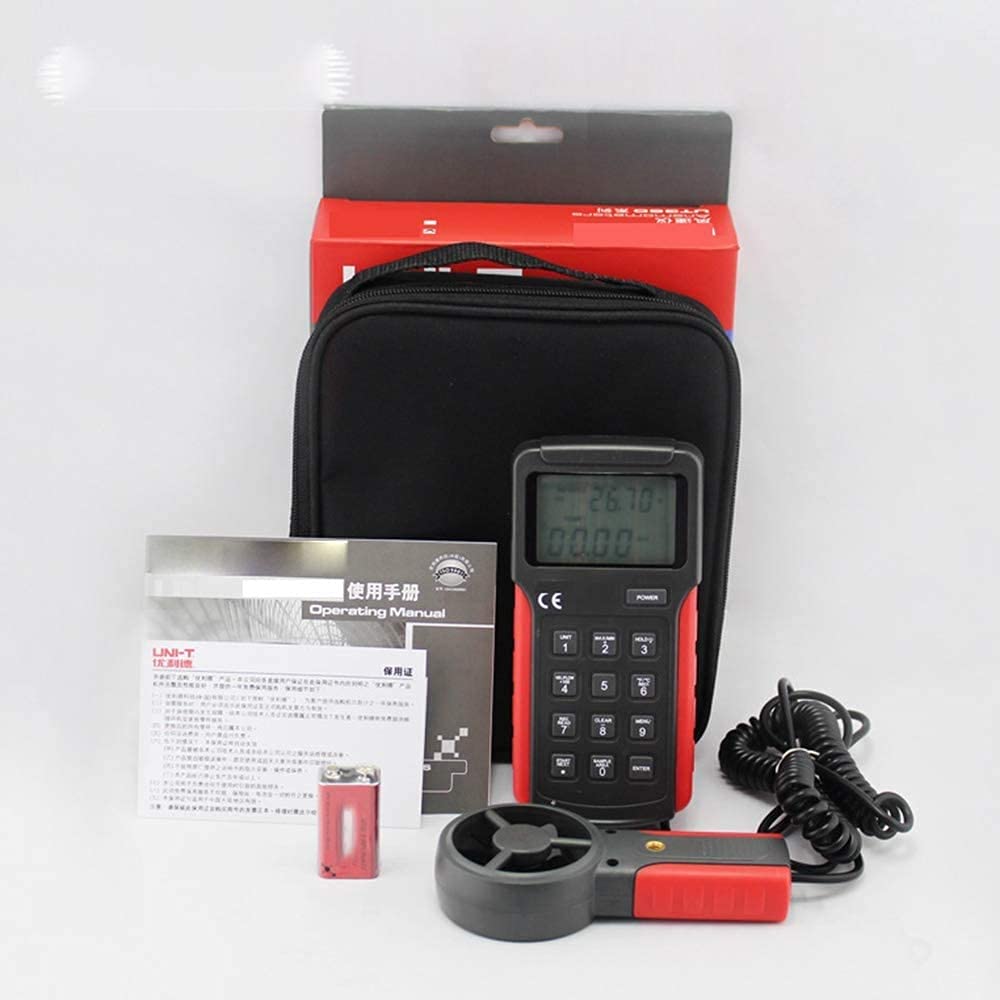 Anemómetro Digital LCD LCD LCD Flujo de Aire Windmeter Termómetro Medidor de calibrador de Viento