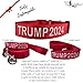 Best Handmade Trump 2024 Dog Collar with Leash Option - Adjustable MAGA dog collar - 40 Trendy Custom Embroidery Phrase Options for Giant-Large-Medium-Small Dogs -President 47- ICE ICE BABY - Perfect for Christmas Gifts (Large 1½