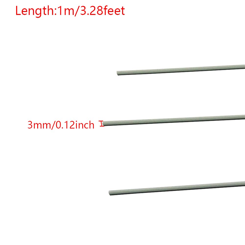 3 Tiges Rondes POM 4mm X 1m - Polyoxyméthylène Blanc Pour Modélisme, Bricolage Et Pièces De Précision
