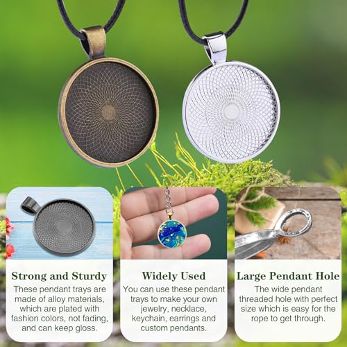 50% Off 110Pcs Alloy Pendant Trays for DIY Jewelry Making - Image 4