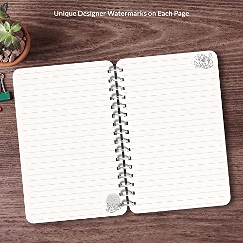 Image of Paperkraft A5 Designer Wiro Hard Bound diaries I Paper Dangler + 3 special inserts I 70 GSM I 168 Ruled Pages| Underwater Theme (Happiness comes in waves)