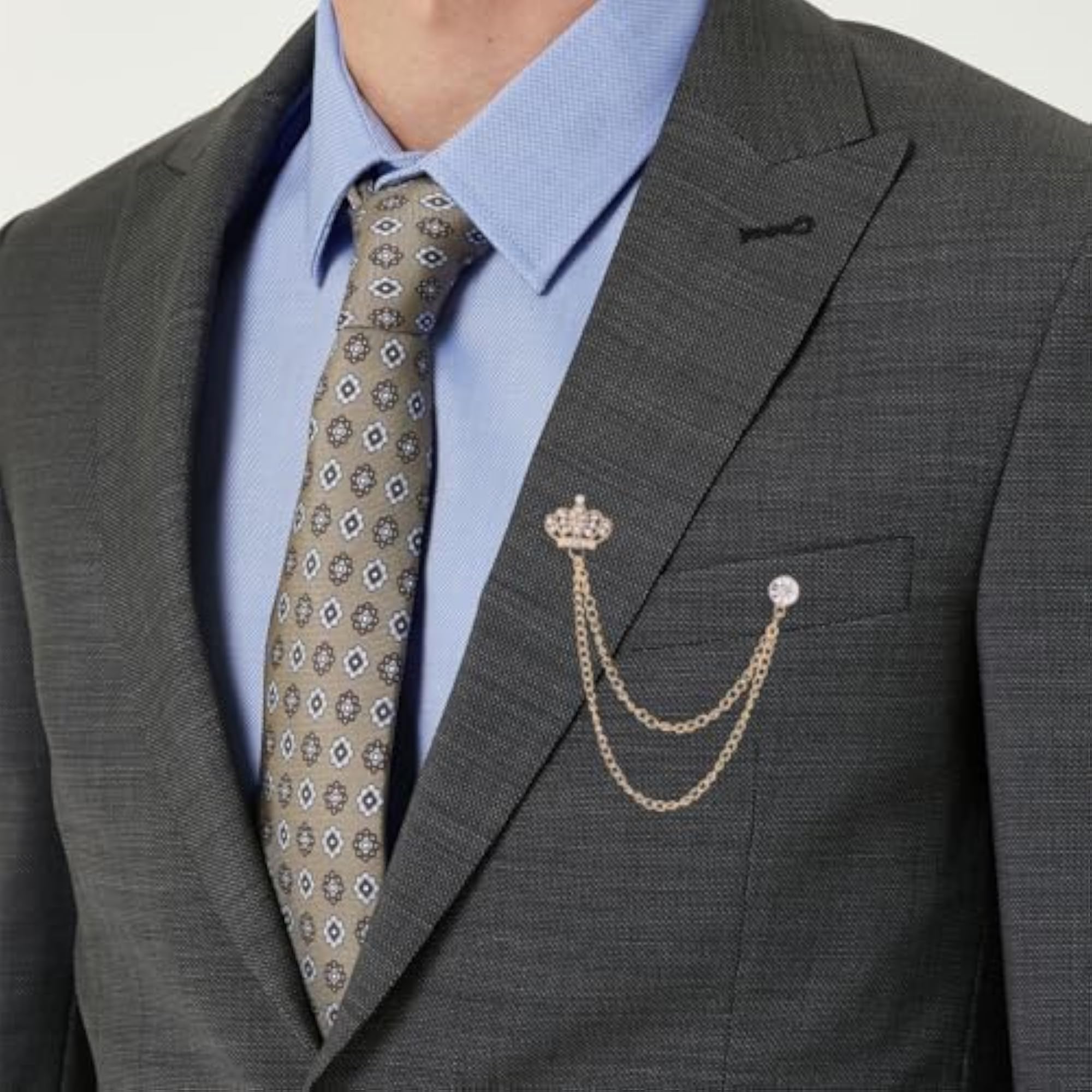 2Pcs Elegant Brooch Set for Men, Stylish Accessories