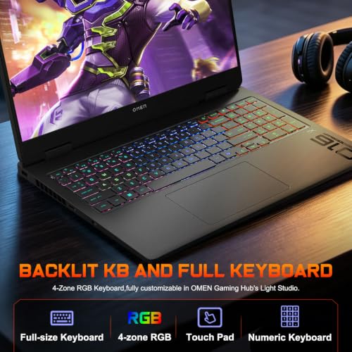 Image of HP Omen 16 inch 240Hz Ryzen 9 8940HX & 5060 Gaming Laptop, 64GB DDR5 + 4TB SSD
