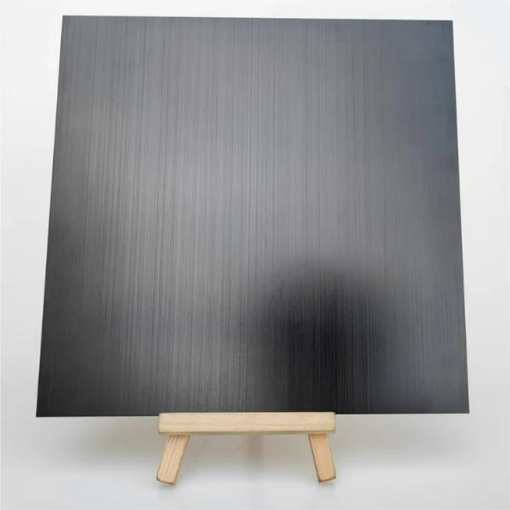 Placa de aluminio anodizado cepillado negro de 0,5/0,8/1,0/1,5/2,0mm placa plana de aleación de aluminio 100x100mm 200x200mm 200x300mm 300x300mm(200X200X1.5mm 2pcs)